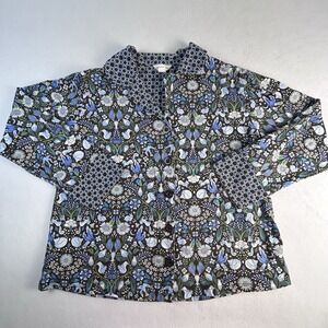 Vera Bradley Women's S Enchanted Woodland Floral Button Down Sleep Top Only